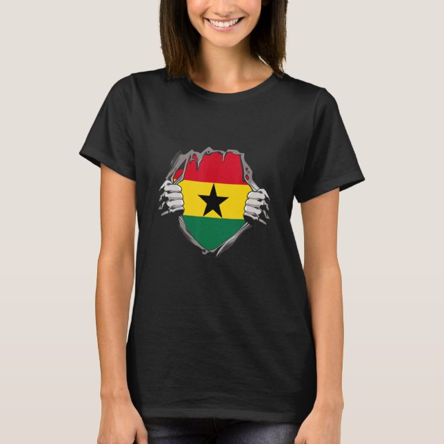 Ghana-Flagge T-Shirt (Vorderseite)