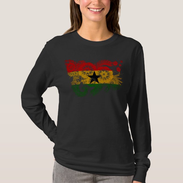 Ghana-Flagge T-Shirt (Vorderseite)