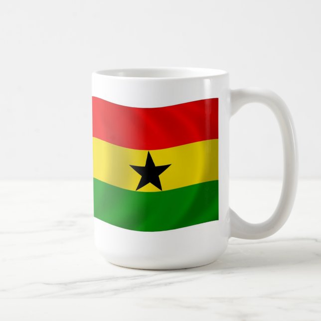 Ghana-Flagge Tasse (Rechts)