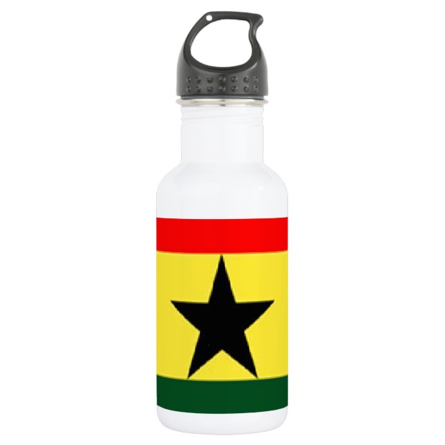 Ghana-Flagge Trinkflasche (Vorderseite)