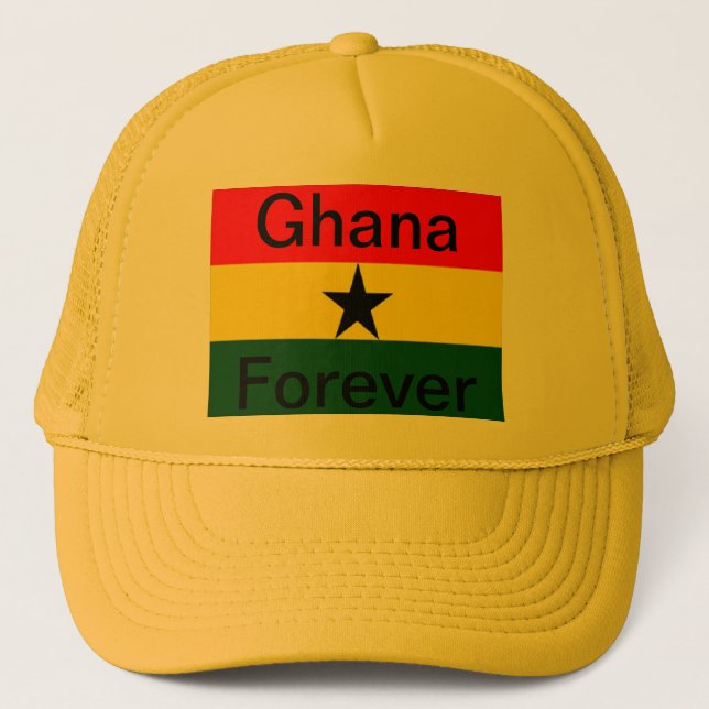 Ghana-Flagge Truckerkappe (Vorderseite)