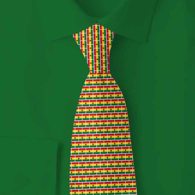 Ghana-Flagge-Ziegelmuster Krawatte (Von Creator hochgeladen)