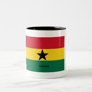 Ghana-Flagge Zweifarbige Tasse