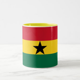 Ghana-Flagge Zweifarbige Tasse
