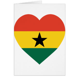 Ghana-Flaggen-Herz