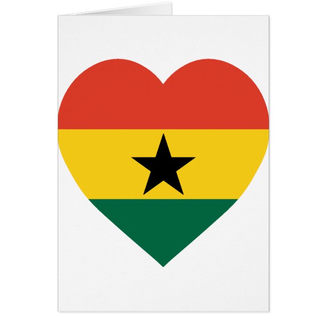 Ghana-Flaggen-Herz (Vorne)