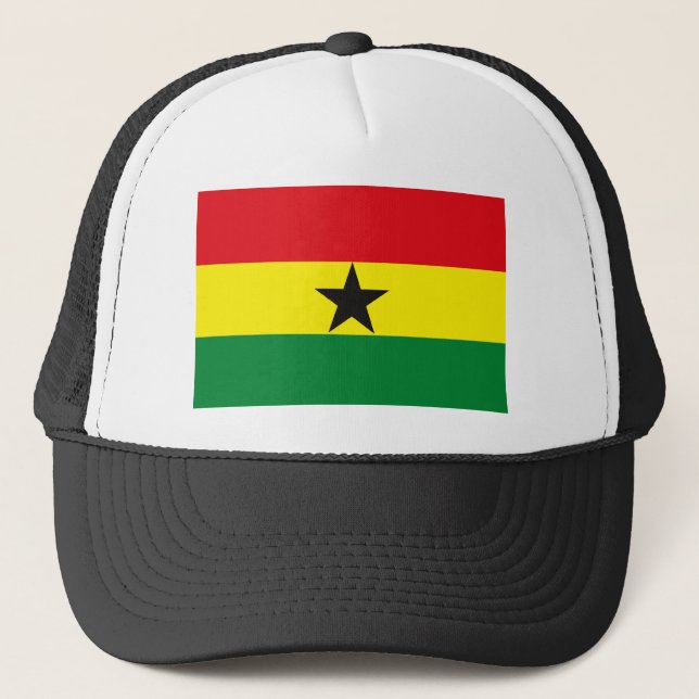 Ghana-Flaggen-Hut Truckerkappe (Vorderseite)