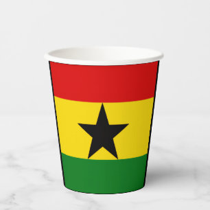 Ghana-Flaggen-Papierbecher Pappbecher