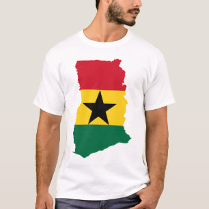 Ghana-Flaggenkarte T-Shirt