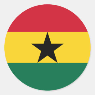 Ghana-Flaggensticker Runder Aufkleber
