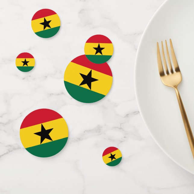 Ghana Flaggentafel Confetti Konfetti (Gruppe)
