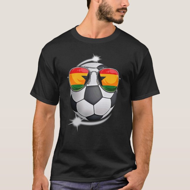 Ghana Football Fan Sunglass Soccer Ghanaian T-Shirt (Vorderseite)