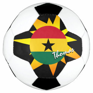 Ghana Football & Ghanaische Flagge / BANG Fußball