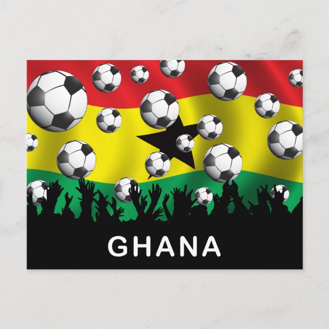 Ghana Football Postkarte (Vorderseite)