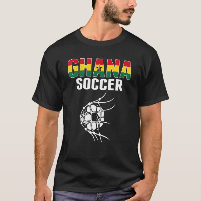 Ghana Fußball-Ball im Netz Goal Ghanian Fußball Su T-Shirt (Vorderseite)