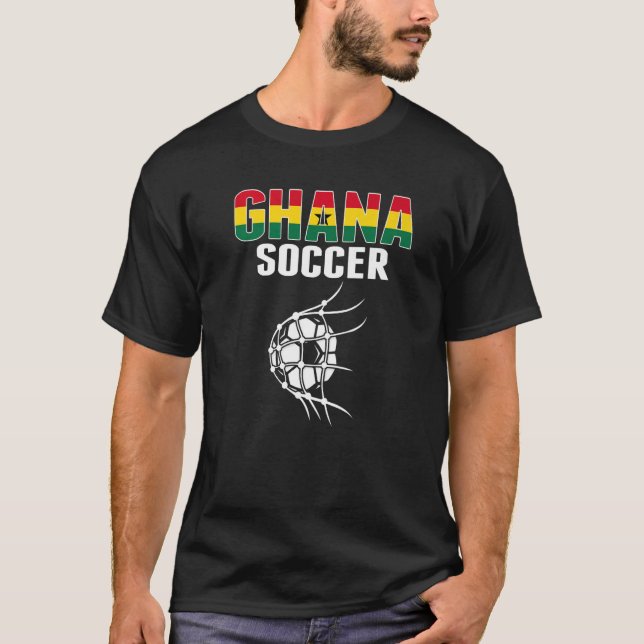 Ghana Fußball-Ball im Netz Goal Ghanian Fußball Su T-Shirt (Vorderseite)