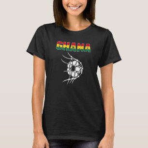 Ghana Fußball Ball im Netz Unterstützung Ghanianis T-Shirt