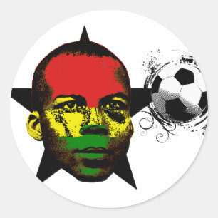 Ghana-Fußball Runder Aufkleber
