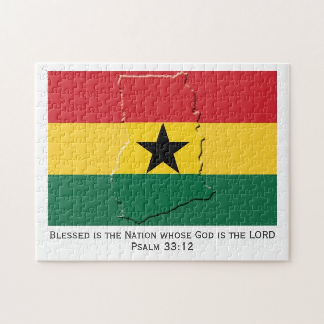 GHANA | Gesegnete Nation | GHANAIAN FLAG Puzzle (Horizontal)