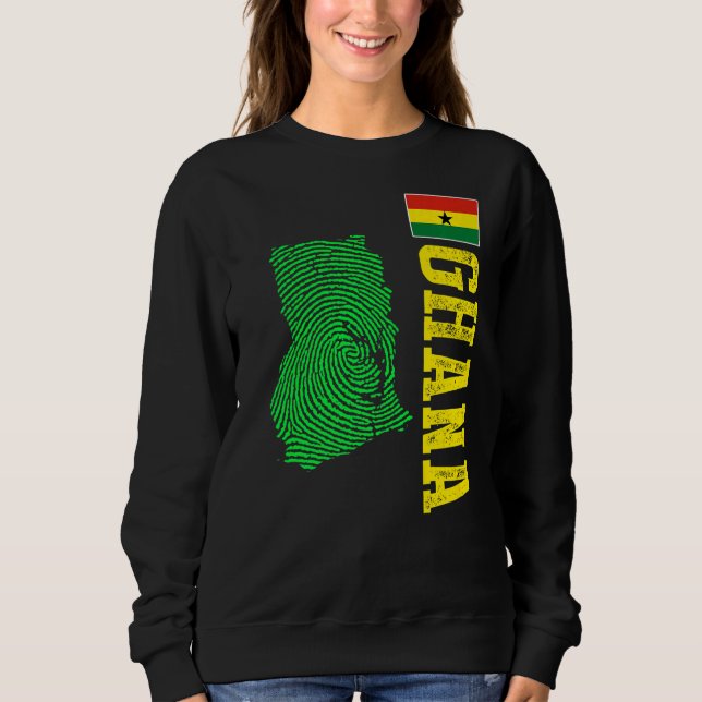 Ghana Ghana Map Ghana Flag Sweatshirt (Vorderseite)
