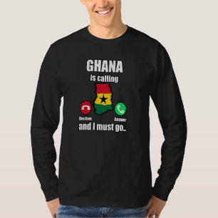 Ghana Ghanaer Herz Liebe Stolz Melanin Flagge Call T-Shirt