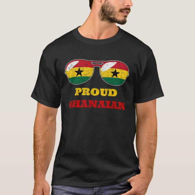 Ghana Ghanaian Flag Africa Proud Sunglasses Melani T-Shirt (Vorderseite)
