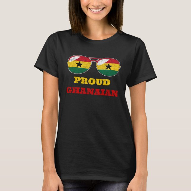 Ghana Ghanaian Flag Africa Proud Sunglasses Melani T-Shirt (Vorderseite)