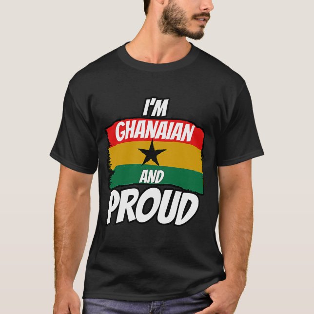 Ghana Ghanaian Heart Liebe Proud Melanin Flag T-Shirt (Vorderseite)