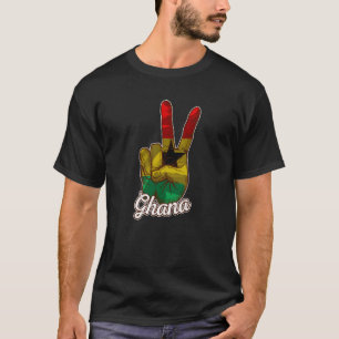 Ghana Ghanaian Heart Liebe Proud Melanin Flag T-Shirt
