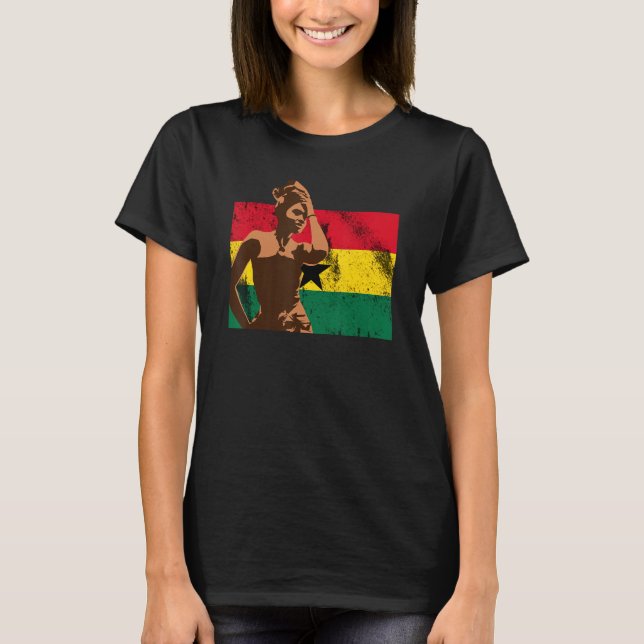 Ghana Ghanaian West Africa Proud Princess Queen Me T-Shirt (Vorderseite)