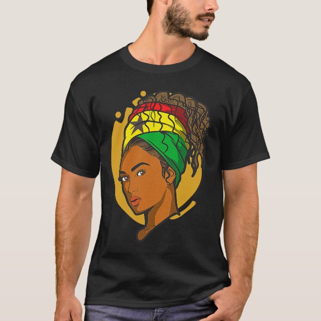 Ghana Ghanaische Flagge Afrika Stolze Prinzessin K T-Shirt (Vorderseite)
