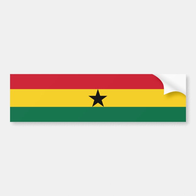 Ghana/ghanaische Flagge Autoaufkleber (Vorne)