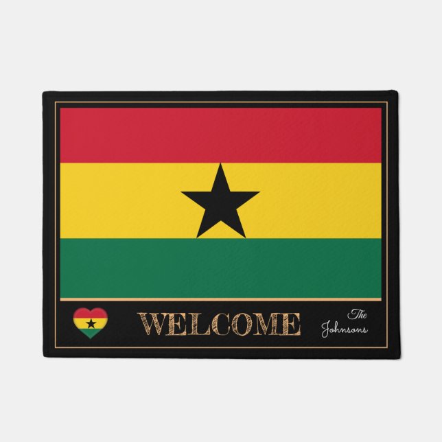 Ghana & Ghanian Flag house matte / sport Welcome (Vorderseite)