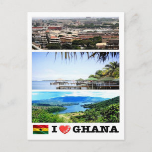 Ghana - I Liebe - Postkarte