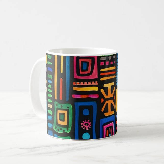 Ghana Kente Kaffeetasse (Vorderseite Links)