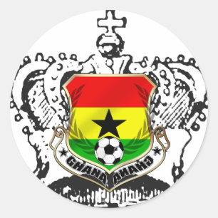 Ghana-Krieger Könige cooles Ghana-Emblem Runder Aufkleber