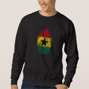 Ghana Landesflagge Fingerabdruck DNA Sweatshirt