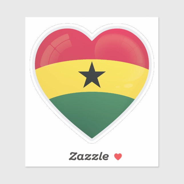 Ghana Liebe Icon Aufkleber (Blatt)