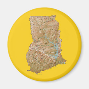 Ghana Map Magnet
