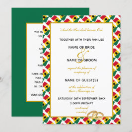 GHANA MAP mit elegantem Skript-Hochzeit in Ghanais Einladung