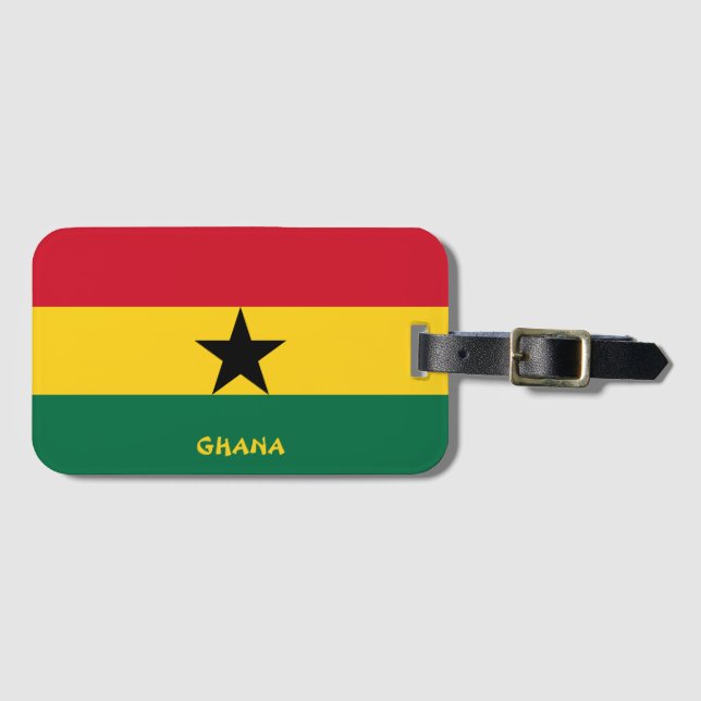 Ghana National Flag Funny Patriotic Gepäckanhänger (Vorderseite (Horizontal))