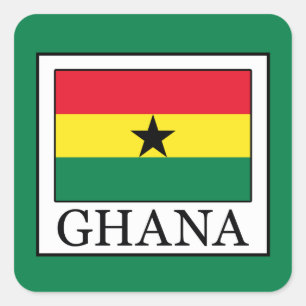 Ghana Quadratischer Aufkleber