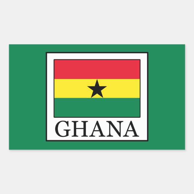 Ghana Rechteckiger Aufkleber (Vorderseite)
