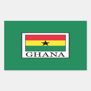 Ghana Rechteckiger Aufkleber