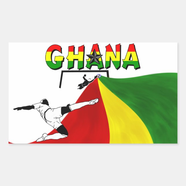 Ghana Rechteckiger Aufkleber (Vorderseite)