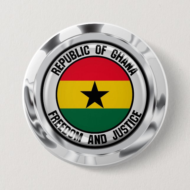 Ghana Round Emblem Button (Vorderseite)