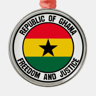 Ghana Round Emblem Ornament Aus Metall