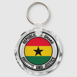 Ghana Round Emblem Schlüsselanhänger