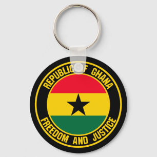 Ghana Round Emblem Schlüsselanhänger