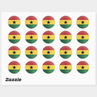 Ghana Round Icon Flag Runder Aufkleber